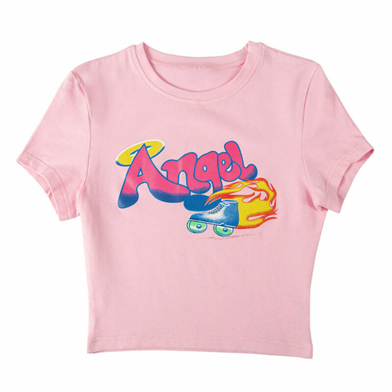 90s Kids Mini Tee - Y2K Aesthetic Cute Top for Retro Vibes