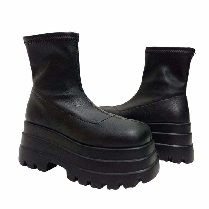 About That Life Y2K Platform Boots for Grunge and Coquette Aesthetics