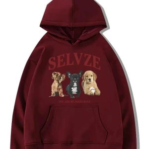 Adorable Fall Puppy Graphic Hoodie for Y2K Aesthetic Lovers