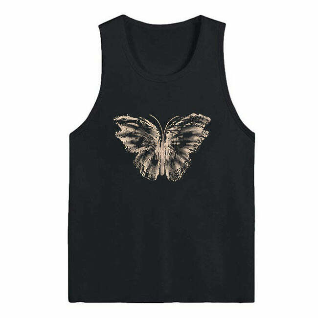 Aesthetic Butterfly Print Tee for Y2K Fashion Lovers and Coquette Style