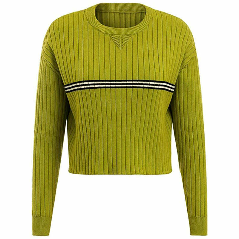 Avocado Green Y2K Aesthetic Jumper for Cozy Fall Outfits