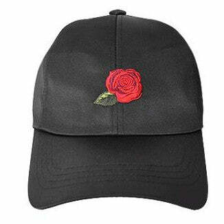 Badass Rose Cap: Y2K Aesthetic Hat for Grunge and Coquette Styles