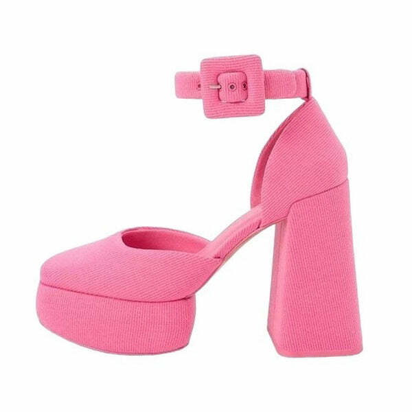 Barbiecore Platform Heels for Y2K Aesthetic and Coquette Style