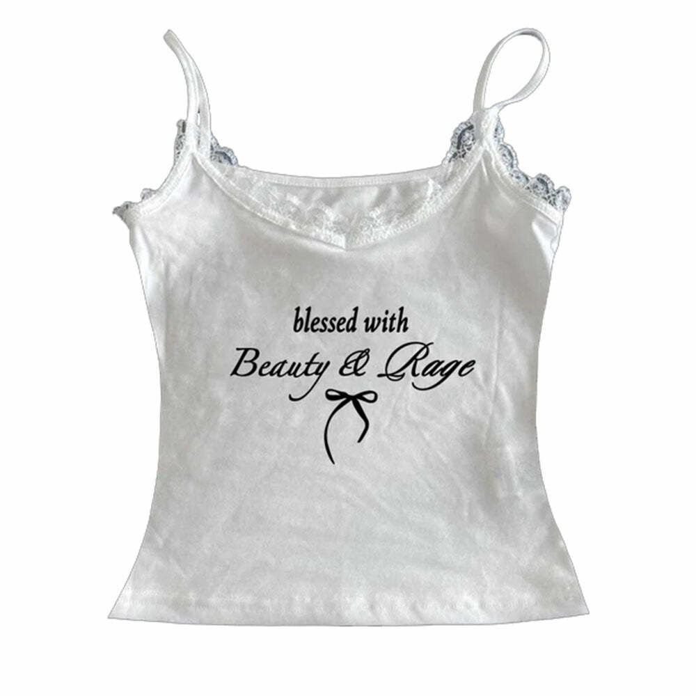 Beauty & Rage Y2K Aesthetic Tank Top for Trendy Outfits