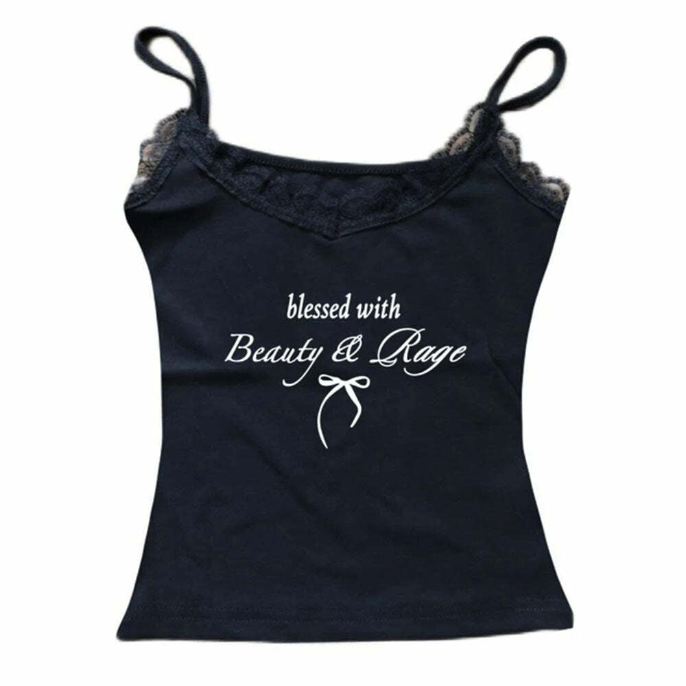 Beauty & Rage Y2K Aesthetic Tank Top for Trendy Outfits