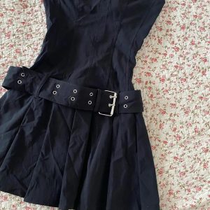 Belted Corset Mini Dress in Y2K Style for a Chic Coquette Aesthetic