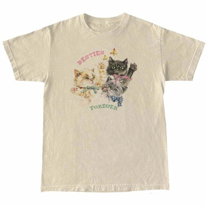 Besties Forever T-Shirt - Y2K Aesthetic Cute Top for Trendy Outfits