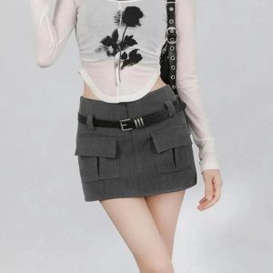 Black Rose Sheer Layered Top - Y2K Aesthetic Cute Layering Piece