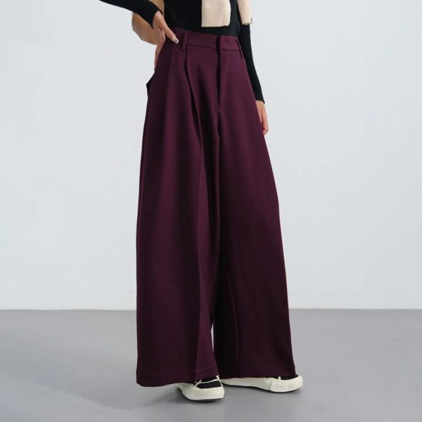 Bordeaux Breeze Y2K Palazzo Pants for Chic Coquette Aesthetic Style