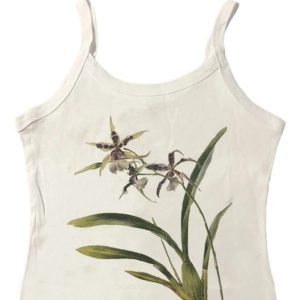 Botanical Bloom Y2K Aesthetic Tank Top for Cute and Comfy Outfits