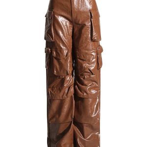 Bronze Blaze Cargo Skirt: Y2K Aesthetic with Grunge Style Vibes