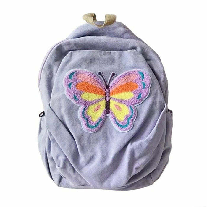 Butterfly Lavender Backpack - Y2K Aesthetic Cute Bag for Trendy Outfits