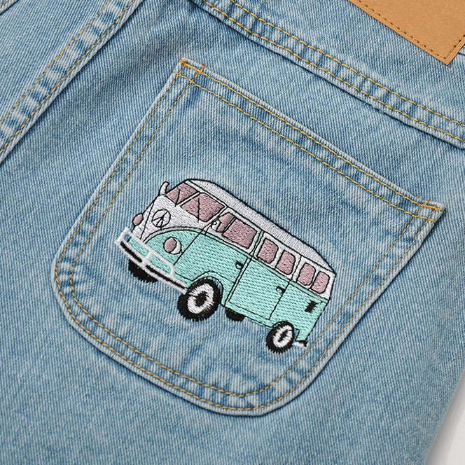 California Dreamin' Embroidery Shorts - Y2K Aesthetic Cute Summer Style