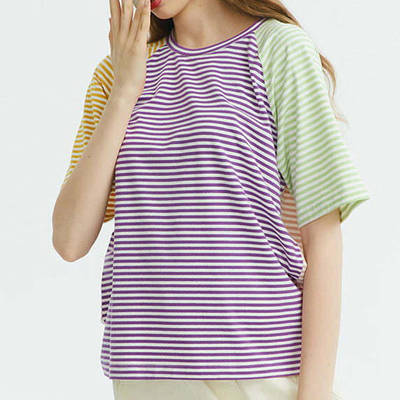 Candy Stripes Tee - Y2K Aesthetic Cute Top for Coquette and Grunge Styles