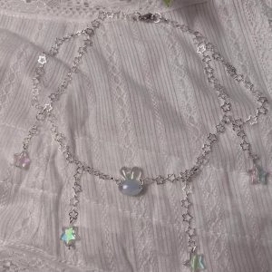 Celestial Crystal Star Choker - Y2K Aesthetic Jewelry for Cute Outfits