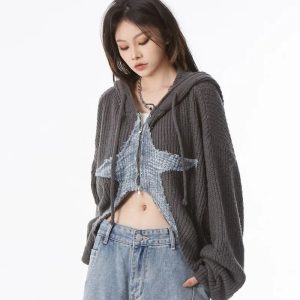 Celestial Shadow Y2K Hoodie: Embrace Coquette Aesthetic & Grunge Style