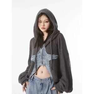 Celestial Shadow Y2K Hoodie: Embrace Coquette Aesthetic & Grunge Style