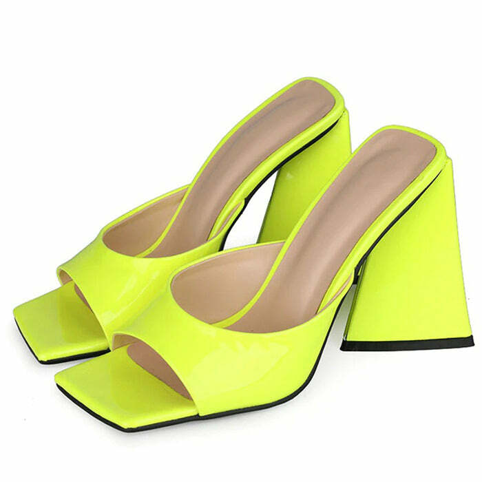 Charlotte Neon Heels: Y2K Aesthetic Statement Shoes for Bold Outfits