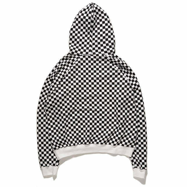 Checker Unisex Hoodie - Y2K Aesthetic Comfy Style for Trendy Looks