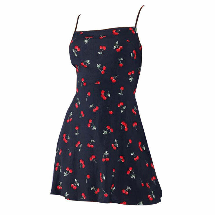 Cherry Mini Dress - Y2K Aesthetic Cute Dress for Coquette Style Lovers