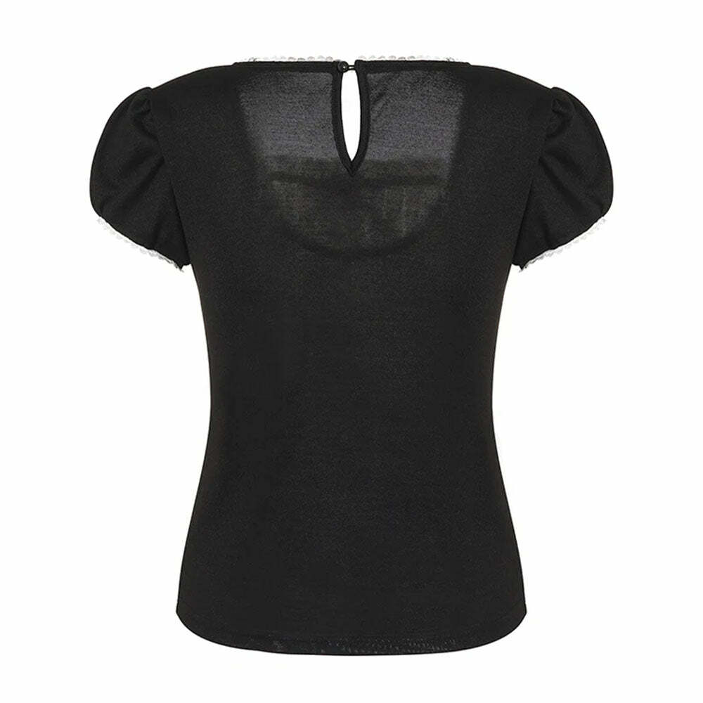 Chic Bowknot Top for Y2K Fashion Lovers - Cute & Comfy Aesthetic Style