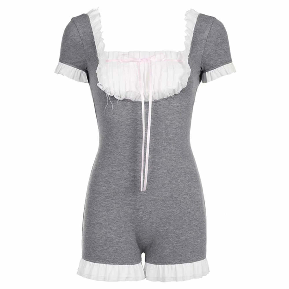 Chic Coquette Romper for Y2K Aesthetic Lovers and Cute Outfit Enthusiasts