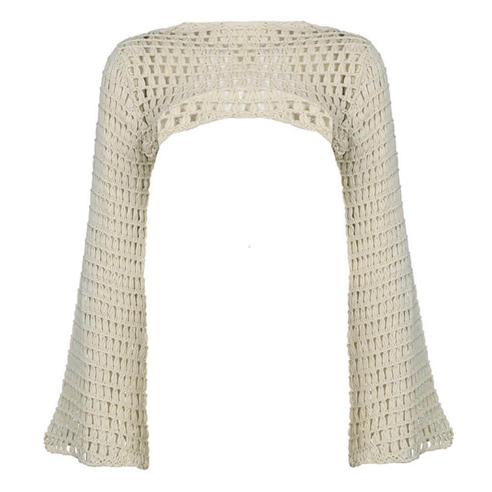 Chic Crochet Bolero Shrug Top for Y2K Aesthetic and Coquette Style