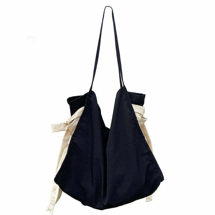 Chic French Aesthetic Shopper Bag for Y2K and Coquette Style Lovers