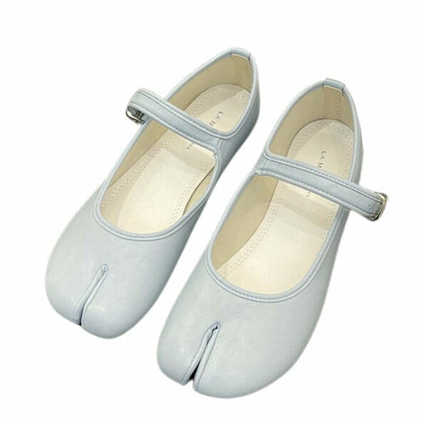 Chic French Girl Split-Toe Tabi Ballet Flats for Y2K Aesthetic Style