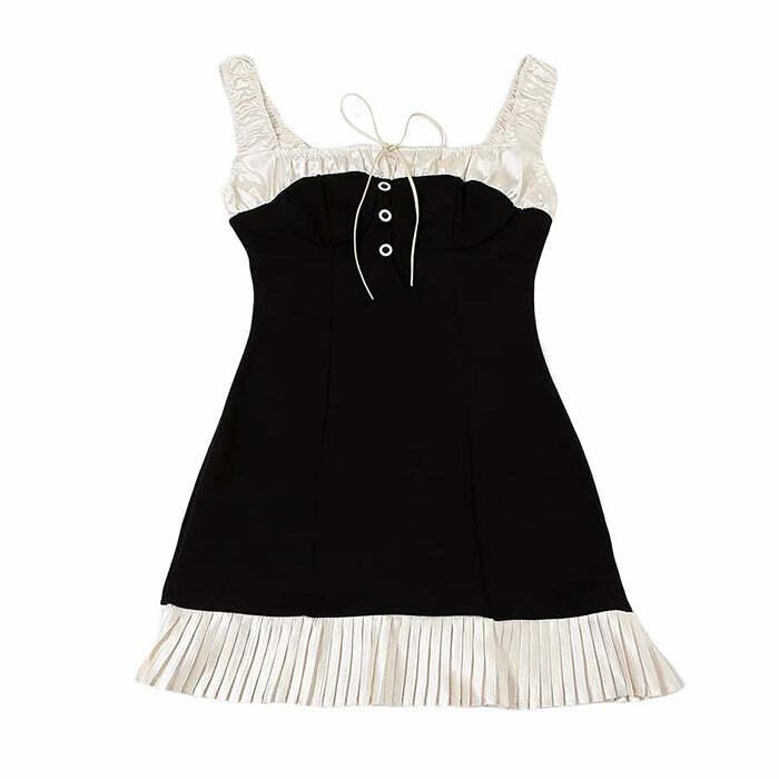 Chic French Maid Mini Dress - Y2K Aesthetic with Coquette Style Flair