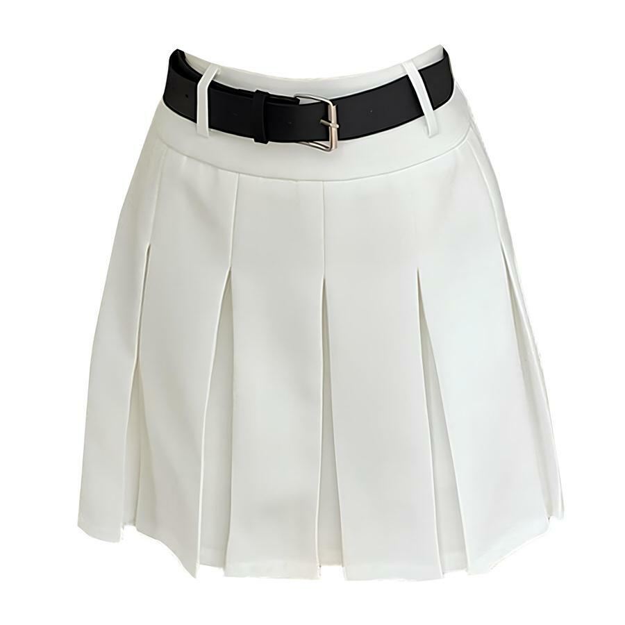 Chic Good Manners Knee-Length Pleated Skirt for Y2K and Coquette Aesthetic