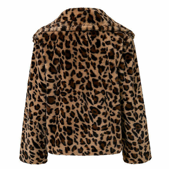 Chic Leo Faux Fur Jacket for Y2K Aesthetic & Coquette Style Outfits