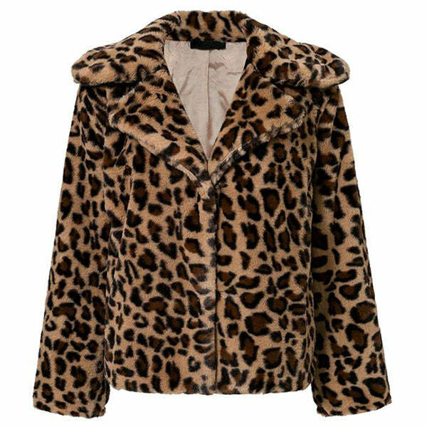 Chic Leo Faux Fur Jacket for Y2K Aesthetic & Coquette Style Outfits