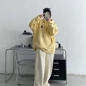 Chic Minimalist Pastel Hoodie for Y2K Aesthetic Lovers