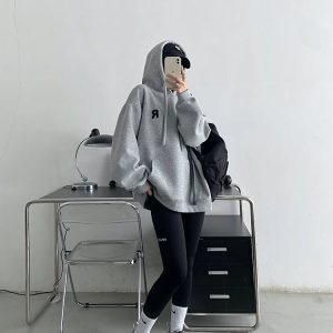 Chic Minimalist Pastel Hoodie for Y2K Aesthetic Lovers