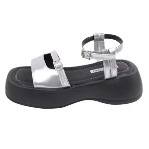 Chic Minimalist Square Toe Sandals for Y2K and Coquette Aesthetic