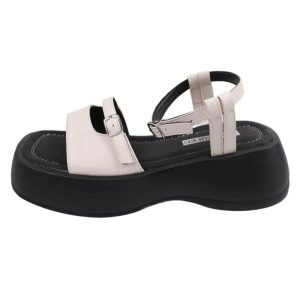 Chic Minimalist Square Toe Sandals for Y2K and Coquette Aesthetic