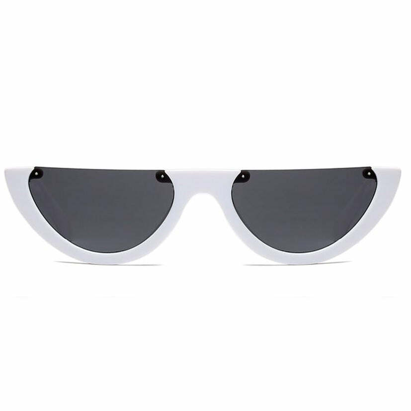 Chic Molly Semi-Rimless Sunglasses for Y2K Aesthetic & Coquette Style