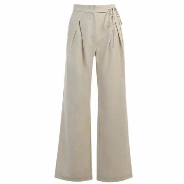 Chic Old Money Wide Pants for Effortless Y2K and Preppy Aesthetic