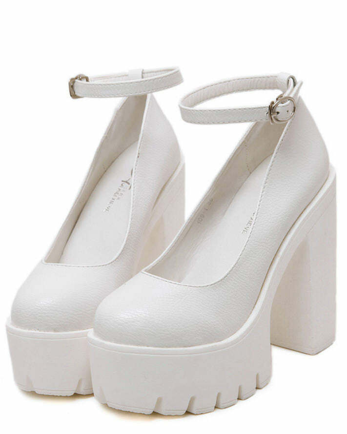 Chic Platform Heeled Sandals for Y2K Aesthetic & Coquette Style