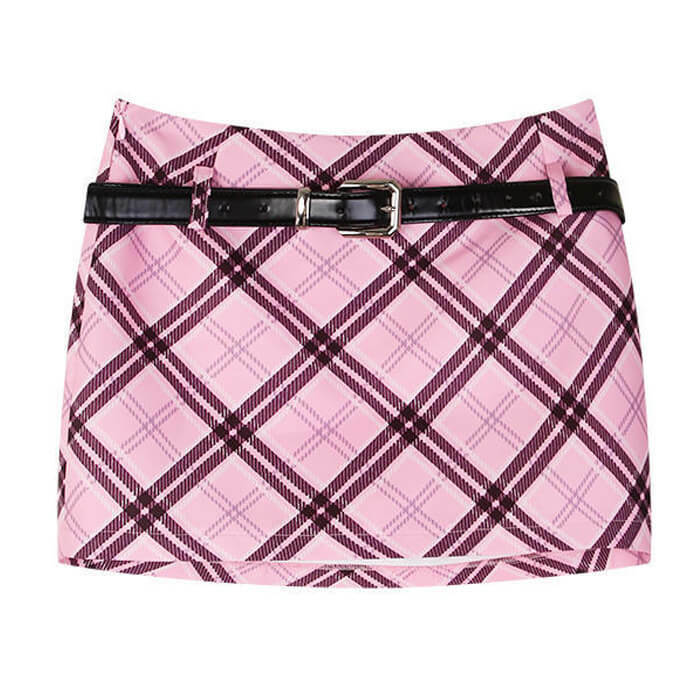 Chic Preppy Aesthetic Pink Cargo Skirt for Y2K Fashion Lovers