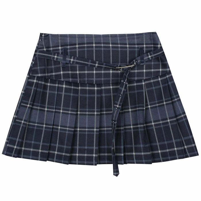 Chic Preppy Aesthetic Plaid Skirt for Y2K and Grunge Style Lovers