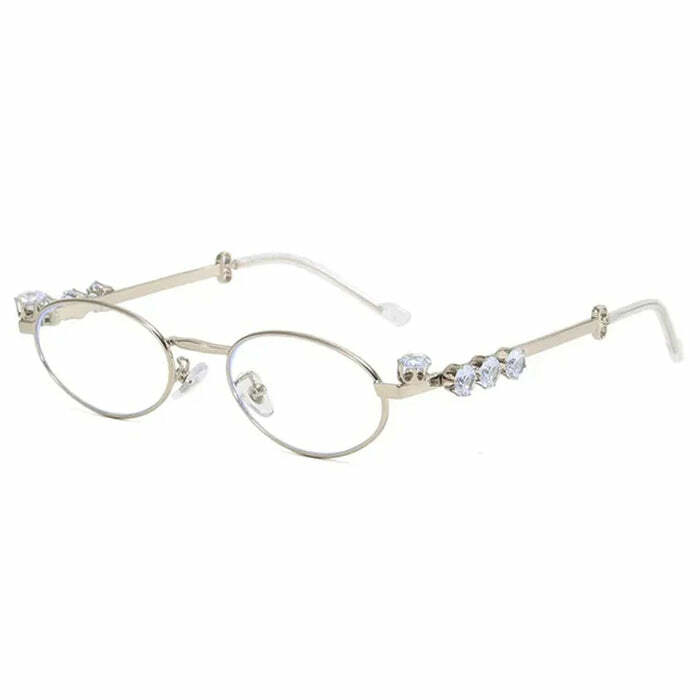 Chic Private School Oval Glasses for Y2K Aesthetic and Preppy Style