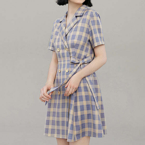 Chic Private School Plaid Dress - Y2K Aesthetic Preppy Style