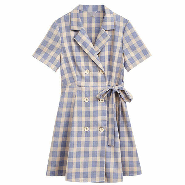 Chic Private School Plaid Dress - Y2K Aesthetic Preppy Style