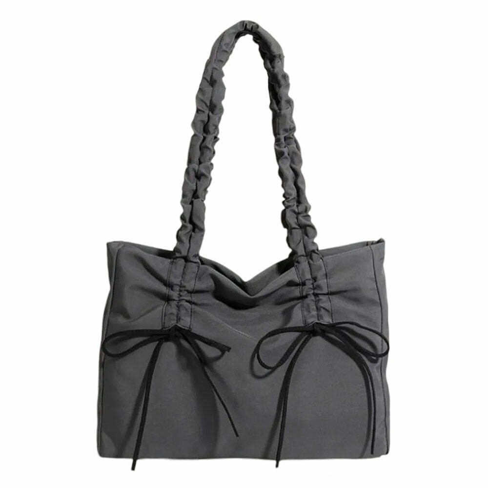 Chic Saturday School Bow Shoulder Bag - Y2K Aesthetic Must-Have