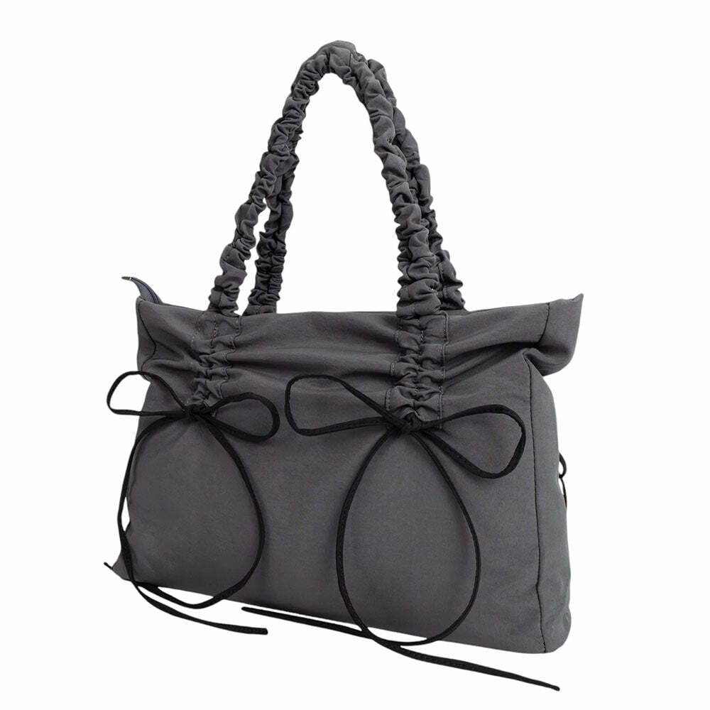 Chic Saturday School Bow Shoulder Bag - Y2K Aesthetic Must-Have