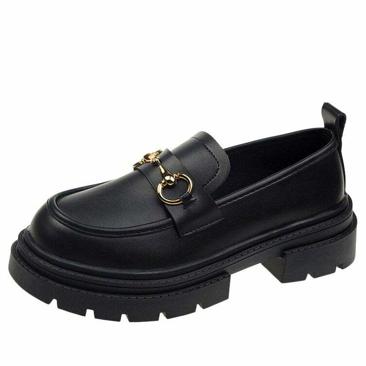 Chic School Spirit Loafers for Y2K Aesthetic & Preppy Style Lovers