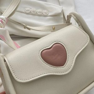 Chic Sweetheart Charm Shoulder Bag for Y2K Aesthetic Lovers