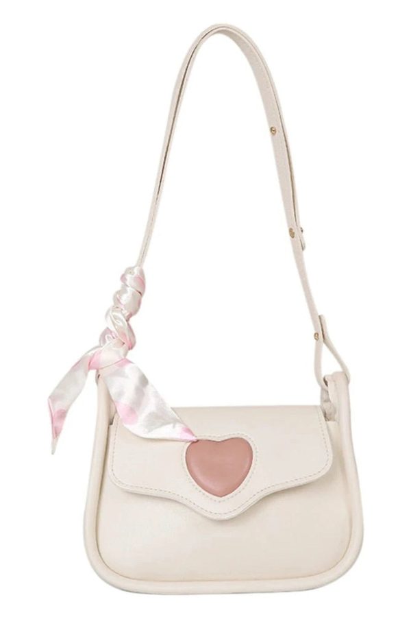 Chic Sweetheart Charm Shoulder Bag for Y2K Aesthetic Lovers